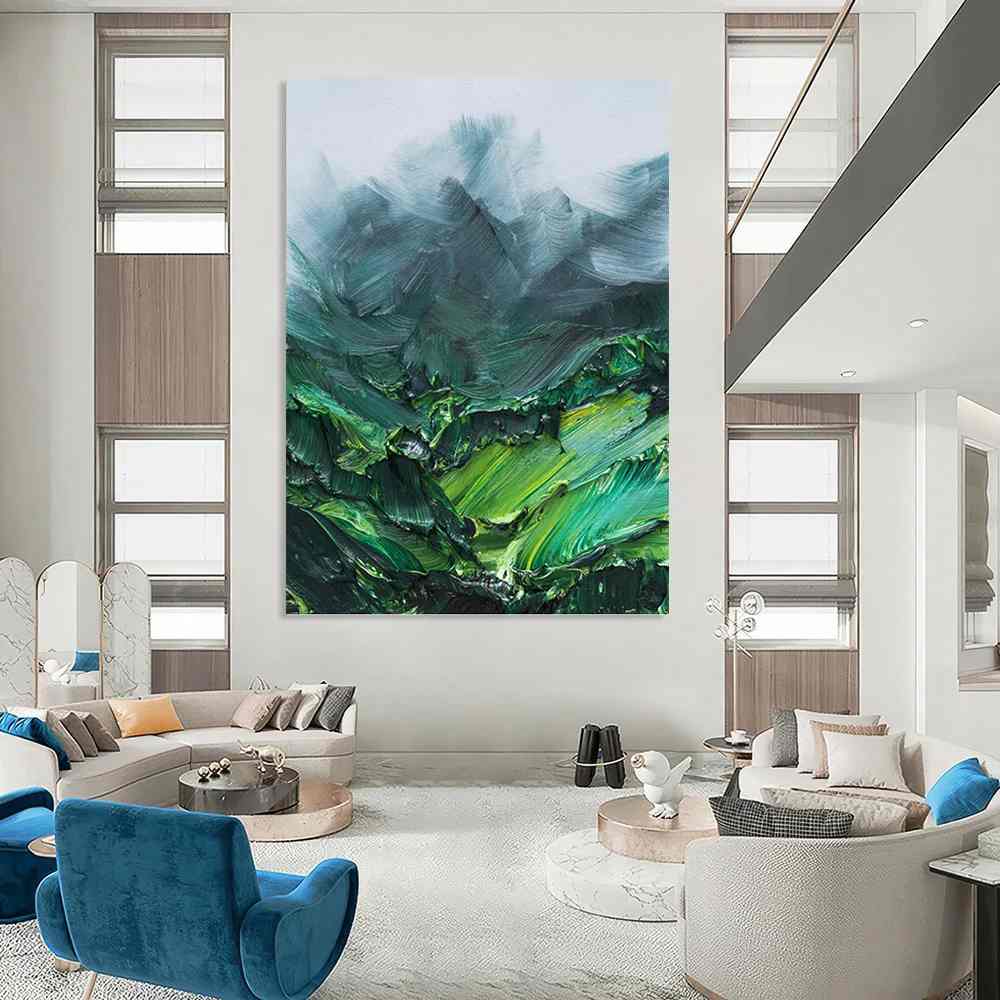 Nature_Mountain_Landscape_Green_Textured_Artwork_7CKK9 wall art